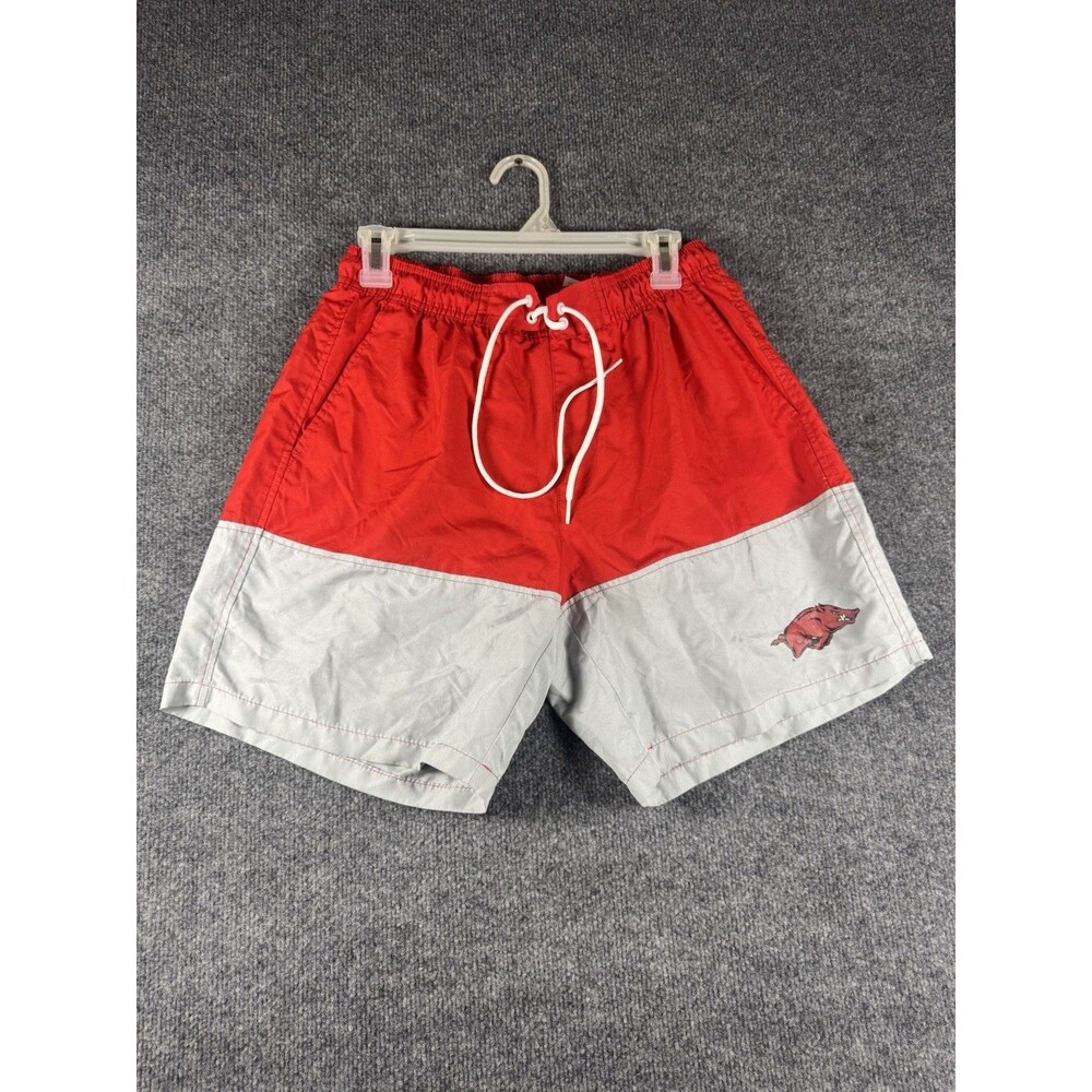 Vintage Arkansas Razorbacks Swim Trunks Shorts Mens M Colorblock Retro Lined Y2K